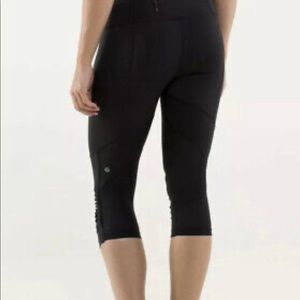Lululemon leggings crop mesh